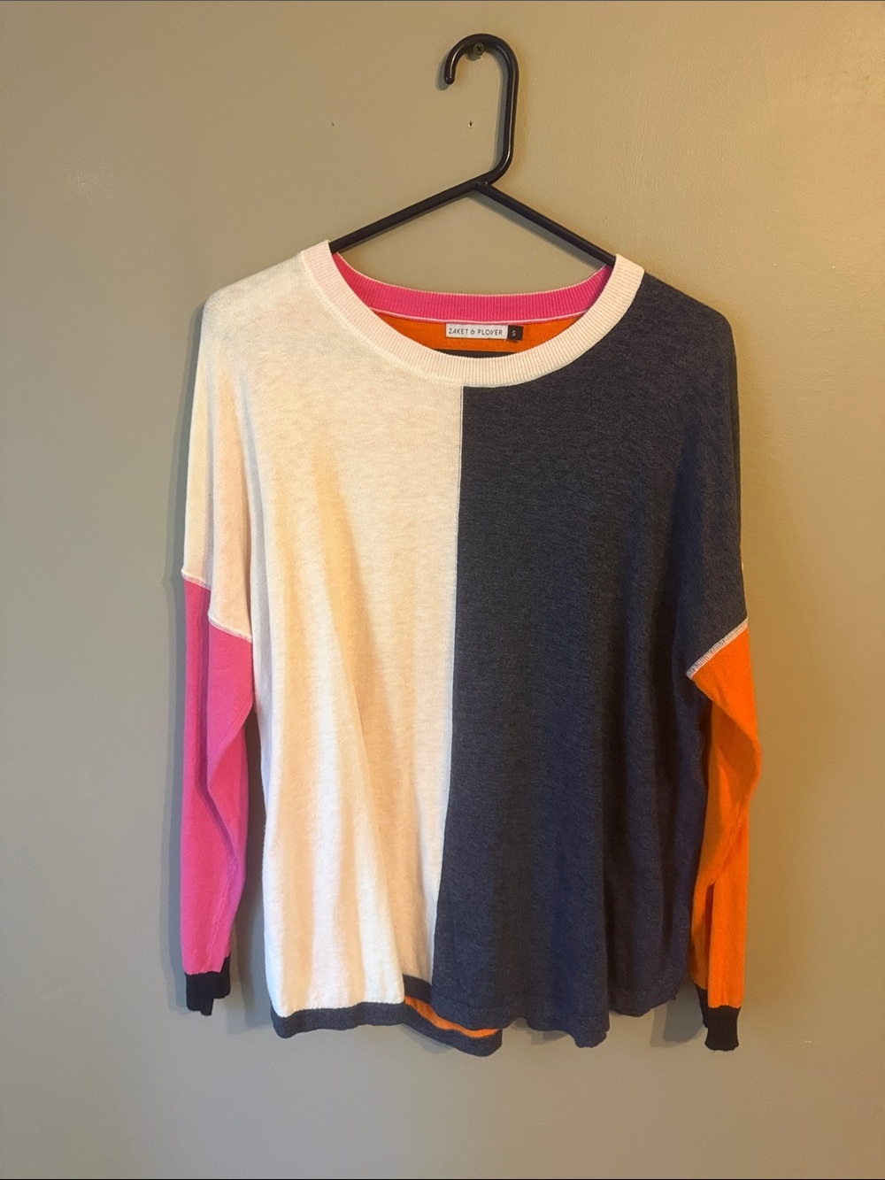 Zaket & Plover Color-block Sweater. Size small.